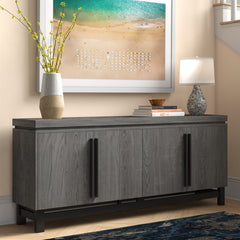 Weathered Gray Grenshaw 70.75'' Wide Sideboard Clean Lined Metal Base