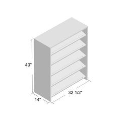 Wall-Mounted or Floor-Standing Grid 15 Pair Shoe Rack Five Slanted Shelves Adjustable-Height Shelves