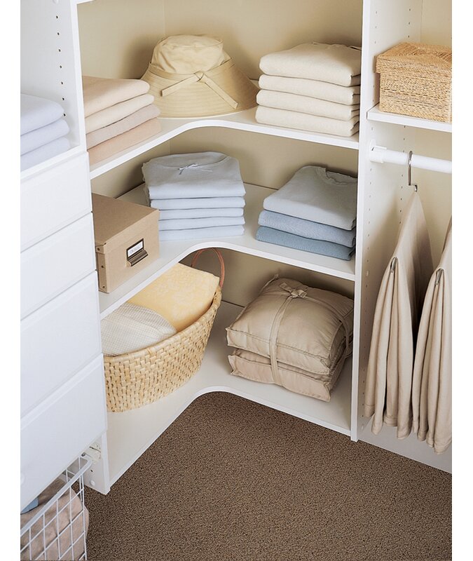 Closet sales corner shelf