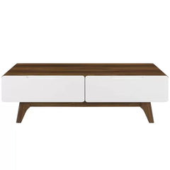Walnut/White Coffee Table Bring The Iconic Of Mid-Century Style To Your Bedroom Or Living Room