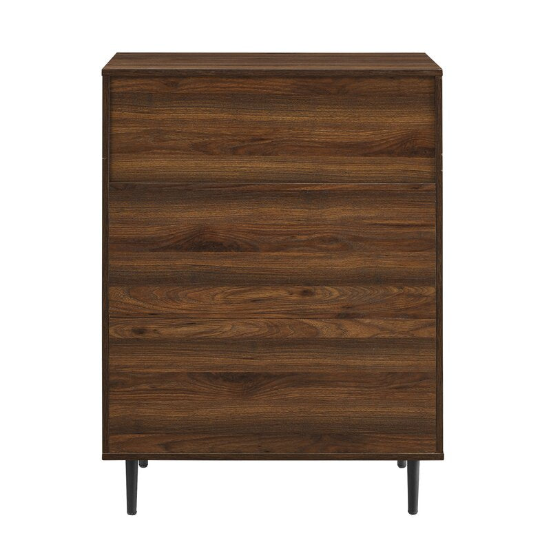 4 Drawer 30'' W Chest Mid Century and Industrial Elements
