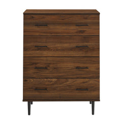 4 Drawer 30'' W Chest Mid Century and Industrial Elements