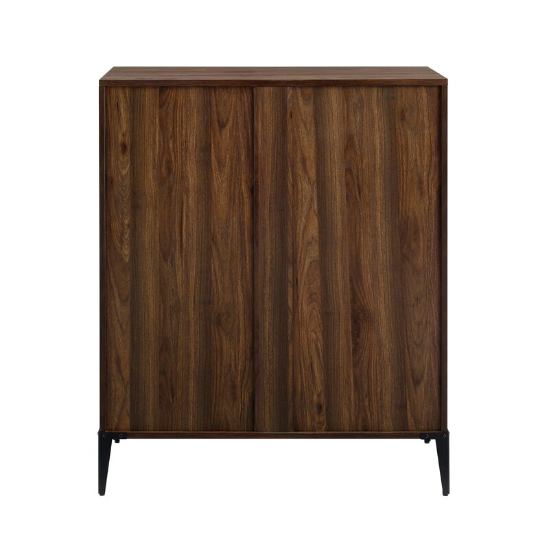 Grimaldo 4 Drawer 36'' W Chest Dark Walnut Engineered Wood