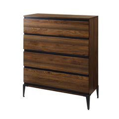 Grimaldo 4 Drawer 36'' W Chest Dark Walnut Engineered Wood