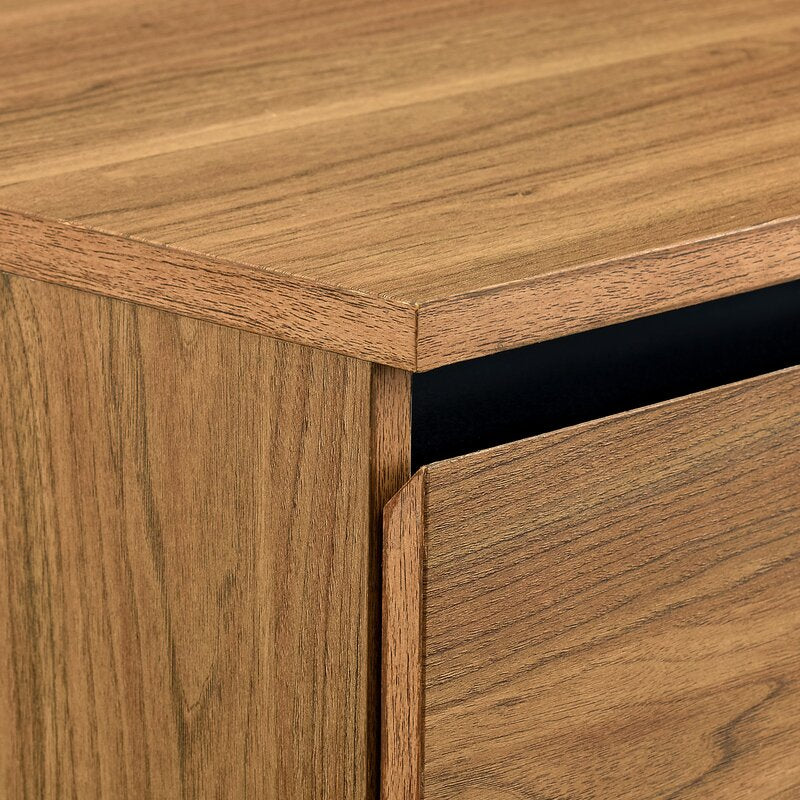 English Oak Grimaldo 4 Drawer 36'' W Chest Engineered Wood