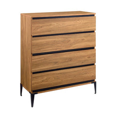 English Oak Grimaldo 4 Drawer 36'' W Chest Engineered Wood