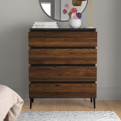 Dark Walnut 4 Drawer 36'' W Chest Gives you Plenty of Space To Organize your Wardrobe Or Keep your One Spot in your Bedroom