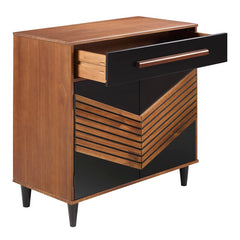 Black/Brown 33'' Tall Accent Chest Adds A Modern, Boho Touch to your Dining Room or Living Room