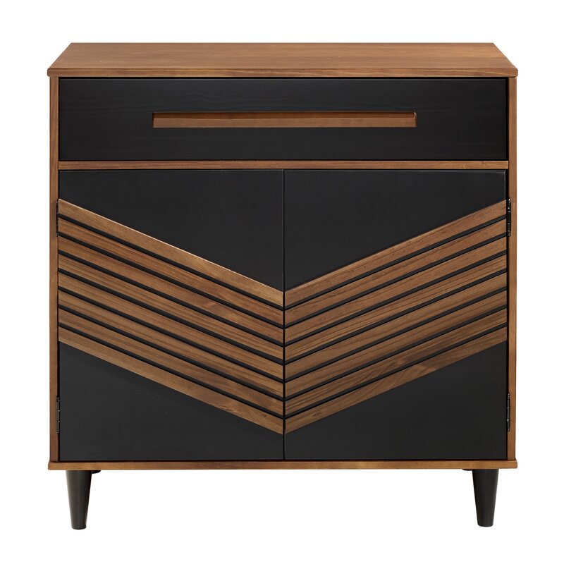 Black/Brown 33'' Tall Accent Chest Adds A Modern, Boho Touch to your Dining Room or Living Room