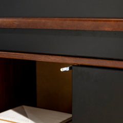 Black/Brown 33'' Tall Accent Chest Adds A Modern, Boho Touch to your Dining Room or Living Room