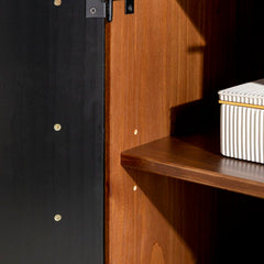 Black/Brown 33'' Tall Accent Chest Adds A Modern, Boho Touch to your Dining Room or Living Room