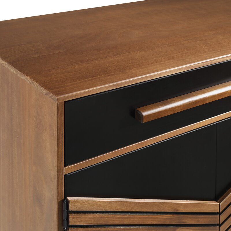 Black/Brown 33'' Tall Accent Chest Adds A Modern, Boho Touch to your Dining Room or Living Room