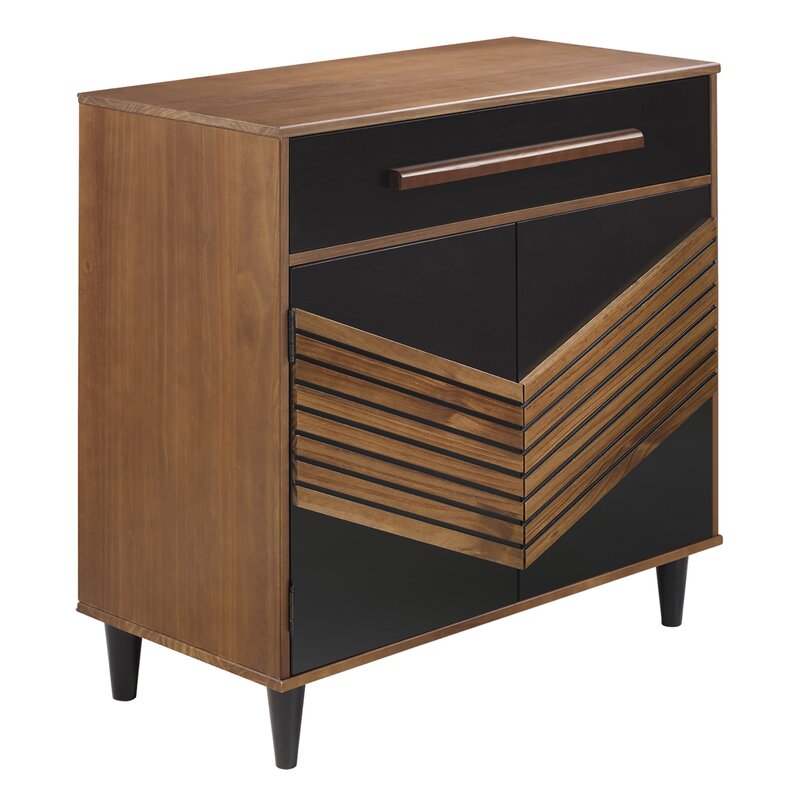 Black/Brown 33'' Tall Accent Chest Adds A Modern, Boho Touch to your Dining Room or Living Room