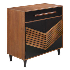 Black/Brown 33'' Tall Accent Chest Adds A Modern, Boho Touch to your Dining Room or Living Room