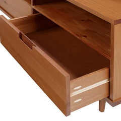 Grindle Solid Wood TV Stand for TVs up to 80" Bringing Mid Century Modern Flair