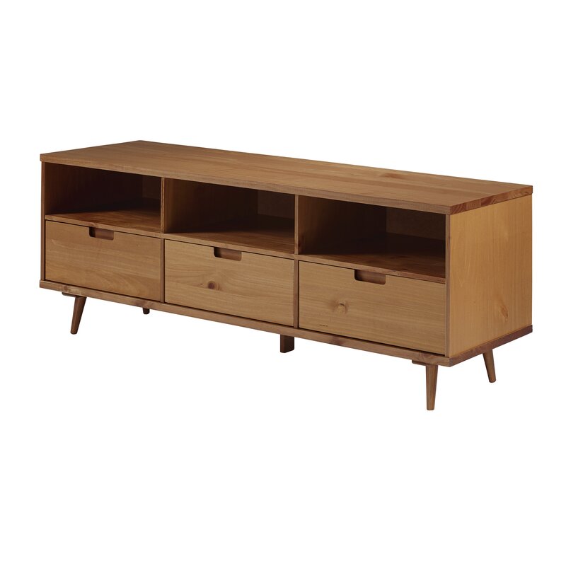 Grindle Solid Wood TV Stand for TVs up to 80" Caramel