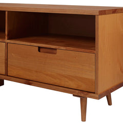 Grindle Solid Wood TV Stand for TVs up to 80" Bringing Mid Century Modern Flair