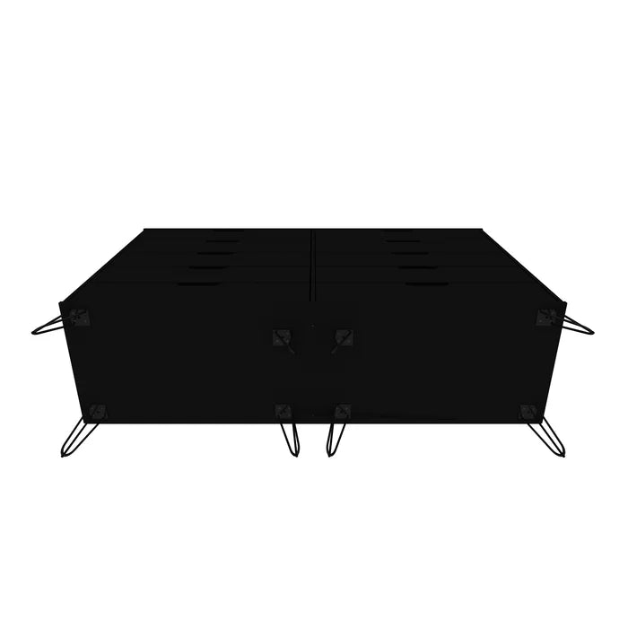 Black Grisby 10 Drawer 69.72'' W Double Dresser Crafted from Engineered Wood