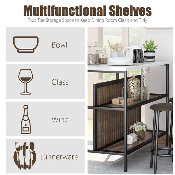 Grondin 47.24'' Wide Kitchen Island Set Modern Style Perfect for Organize