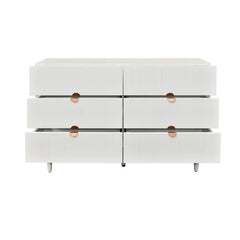 Grovelle 6 Drawer 47'' W Solid Wood Double Dresser Modern Style