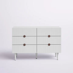 Grovelle 6 Drawer 47'' W Solid Wood Double Dresser Modern Style