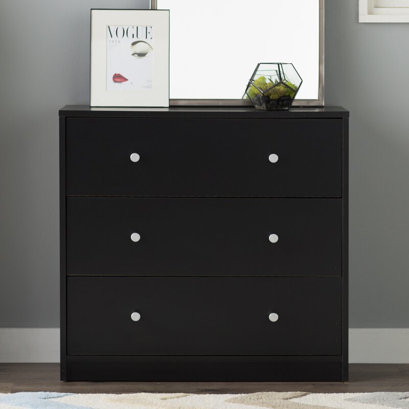 3 Drawer 28.5'' W Dresser Three Drawers Offer Plenty of Space for Storing your Shirts, Socks, Sweaters, and Jeans Perfect for Organize