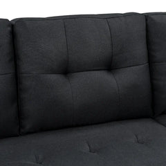 Black Gunnar 85" Wide Reversible Sleeper Sofa & Chaise Design
