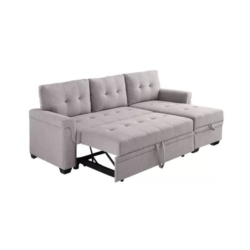 Light Gray Gunnar 85" Wide Reversible Sleeper Sofa & Chaise Design