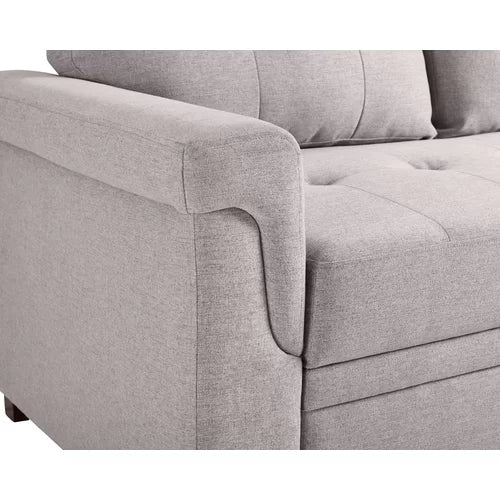 Light Gray Gunnar 85" Wide Reversible Sleeper Sofa & Chaise Design