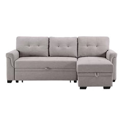 Light Gray Gunnar 85" Wide Reversible Sleeper Sofa & Chaise Design