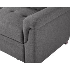 Steel Gray Gunnar 85" Wide Reversible Sleeper Sofa & Chaise