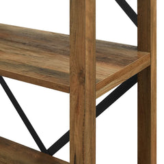 Rustic Oak Gwen 64'' H x 30'' W Etagere Bookcase High Grade MDF Durable Laminate
