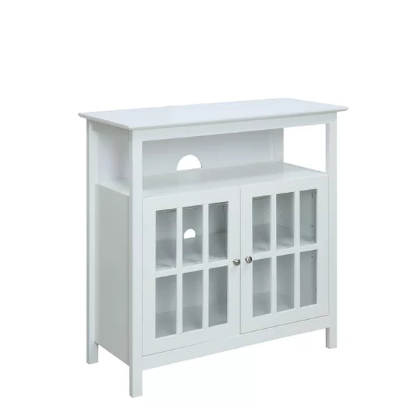 White Gwen TV Stand for TVs up to 40" Adjustable Shelves with Cable Management
