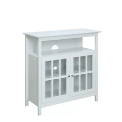 White Gwen TV Stand for TVs up to 40" Adjustable Shelves with Cable Management