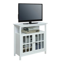 White Gwen TV Stand for TVs up to 40" Adjustable Shelves with Cable Management