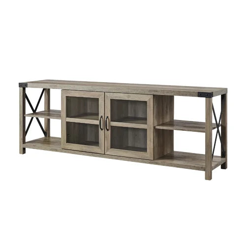 Gray Wash Gwen TV Stand for TVs up to 75" Style and Functionality Design