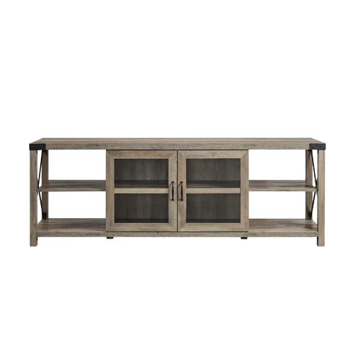 Gray Wash Gwen TV Stand for TVs up to 75" Style and Functionality Design