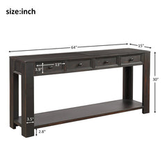 Hagberg 64'' Console Table Black Durable and Sturdy use for years