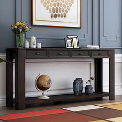 Hagberg 64'' Console Table Black Durable and Sturdy use for years