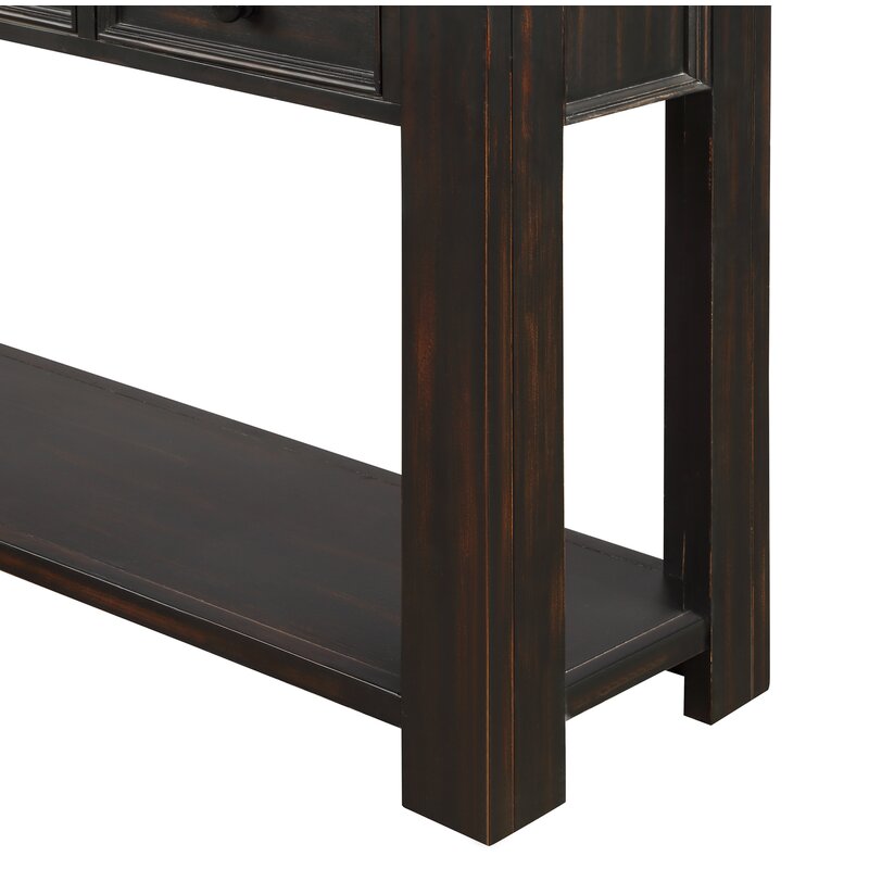 Hagberg 64'' Console Table Black Durable and Sturdy use for years