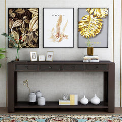 Hagberg 64'' Console Table Black Durable and Sturdy use for years