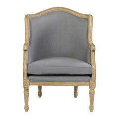 27.1'' Wide Wingback Chair Antique Style with Farmhouse Flair Solid Mahogany Wood Frame