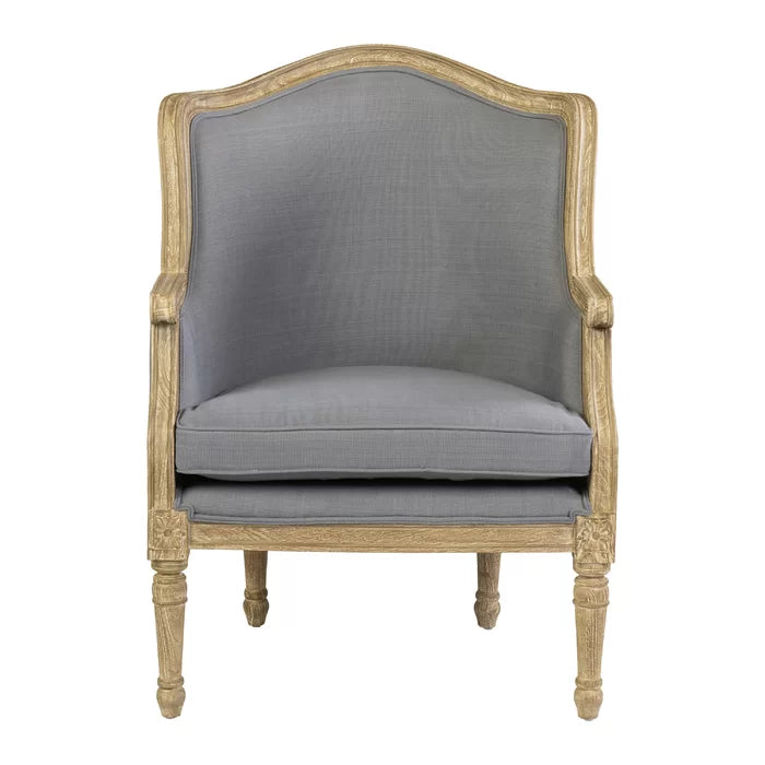 Solid Wahogany Wood Hakes 27.1 Wide Wingback Chair Antique Style