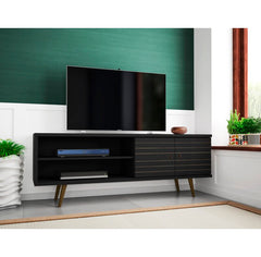 Black Hal TV Stand for TVs up to 60" Mid Century Modern Flair