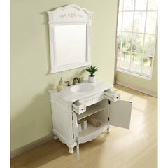 Antique White Halethorpe 36" Single Bathroom Vanity Set Design