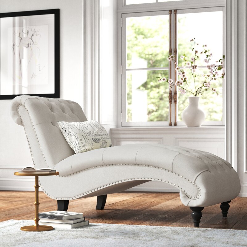 Tufted Armless Chaise Lounge Brings Some Vintage-Inspired Charm to your Living Room or Guest Room