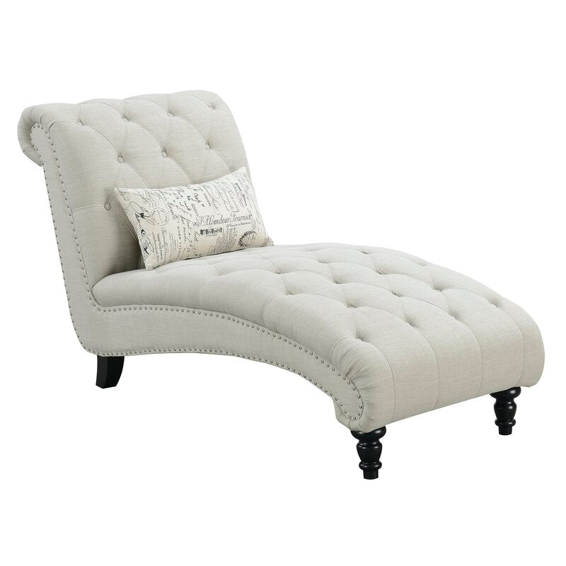 Tufted Armless Chaise Lounge Brings Some Vintage-Inspired Charm to your Living Room or Guest Room