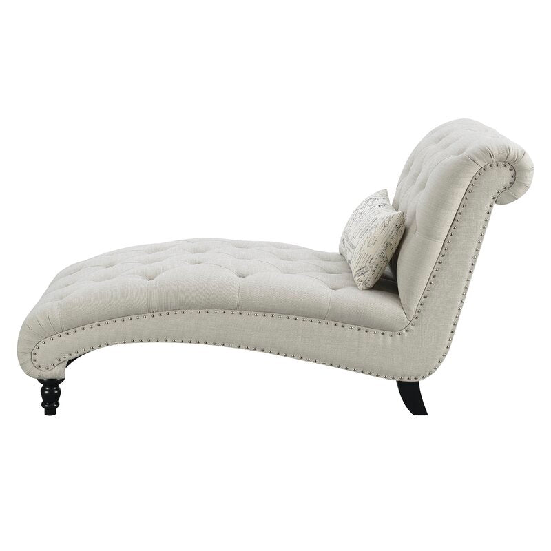 Tufted Armless Chaise Lounge Brings Some Vintage-Inspired Charm to your Living Room or Guest Room
