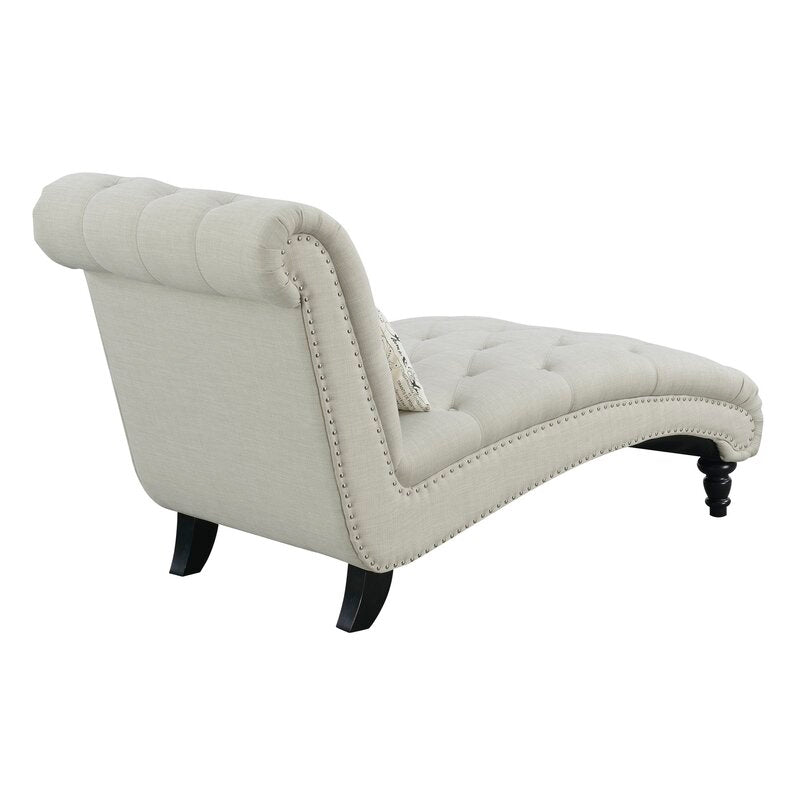 Tufted Armless Chaise Lounge Brings Some Vintage-Inspired Charm to your Living Room or Guest Room