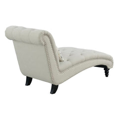Tufted Armless Chaise Lounge Brings Some Vintage-Inspired Charm to your Living Room or Guest Room